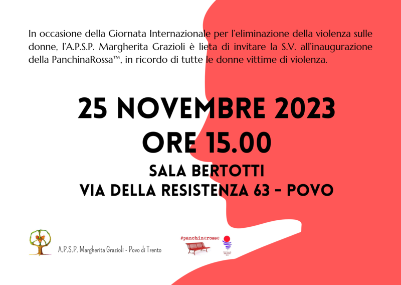 Inaugurazione PanchinaRossa™